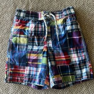 Baby GAP sz5 Kids Plaid swim trunks shorts